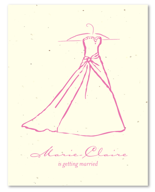 Bridal Shower Invitations ~ Lovely Gown (seeded)