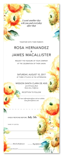 Sunflower Wedding Invitations | Magnificent Sunflower