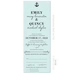 Nautical Wedding Invitations | Marine Blue