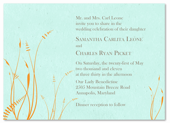 Plantable Invitations ~ Maryland Beach (Tiffany Blue)