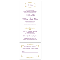 Send n Sealed Invitations ~ Medallion Bourgeois (100% recycled paper)