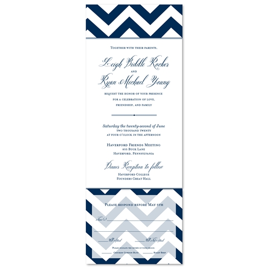 Send n Sealed Invitations Modern Chevron (100% recycled antique paper)