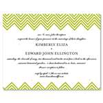 Green Wedding Cards ~ Modern Chevron (seeded paper)