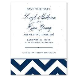 Modern Wedding Save the Date cards | Modern Chevron