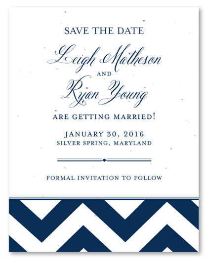 Modern Wedding Save the Date cards | Modern Chevron