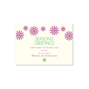 Plantable Business Holiday Cards | Modern Snow