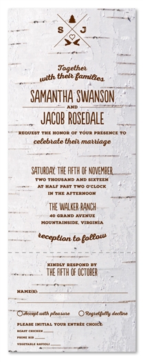 Birch Tree Wedding Invitations | Mountain Birch (100% recycled paper)