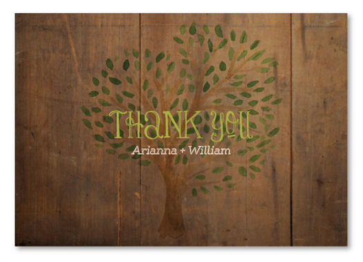 Wood Thank you cards | Mountain Lodge