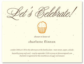 Plantable Bridal Shower Invitations ~ Muffin