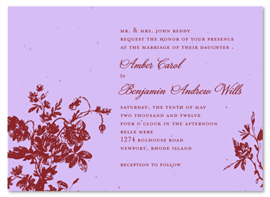 Rose theme wedding Invitations  | My Love Rosie