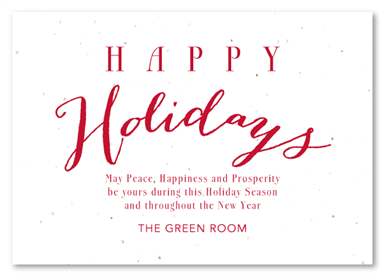 Green Holiday Cards | Natural Greetings, seeded paper by Green Business Print