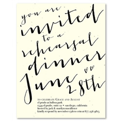 Seeded Paper Rehearsal Dinner Invitations