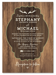 Northern Cabin Rustic Wedding Invitations | (100% recycled paper) Cream ink