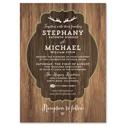Northern Cabin Rustic Wedding Invitations | (100% recycled paper) Cream ink