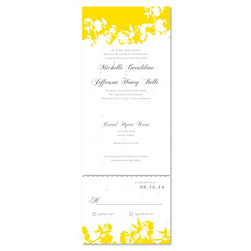 Unique Wedding Invitations - Organic Yellow (Send and sealed format)