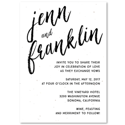 Brush Stroke Wedding Invitations | Painted Sweethearts