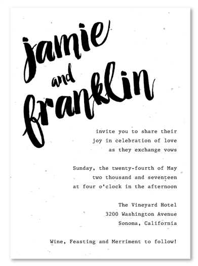 Brush Stroke Wedding Invitations | Painted Sweethearts