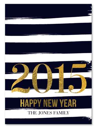 Striped New Year Holiday Cards | Painted Stripes (100% recycled paper)