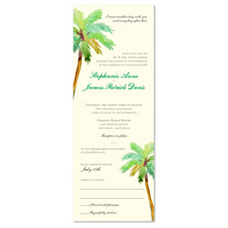 Palm Tree Wedding Invitations | Paradise Island (100% recycled paper)