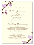 Natural Wedding Programs ~ Passionate Blossoms (recycled)