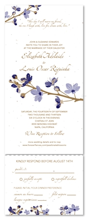 Send N Sealed Invitations on seeded paper | Passionate Blossoms (100% plantable)