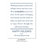 Thankful message business holiday cards | Peace Message by Green Business Print