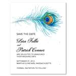 Peacock Wedding Save the Date cards