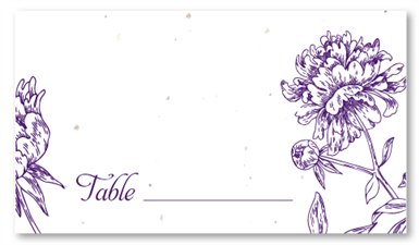 Peonies Wedding Place Cards | Peonies in Wonderland