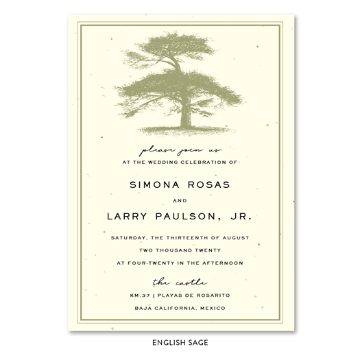 Tree themed Wedding Invitations ~ Pine Gap