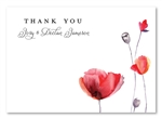 Poppies Thank you cards by ForeverFiances Weddings