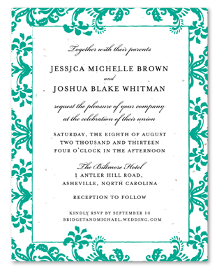 Green Wedding Cards | Princess L.