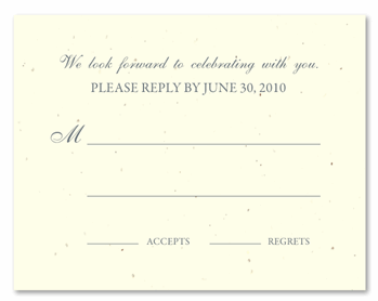 RSVP/Insert Wedding Cards (seeded paper)