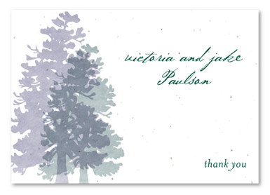 Purple and Green Thank You Cards | Red Woods