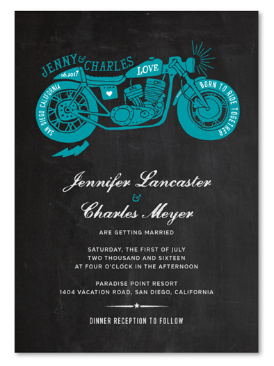 Motorcycle Wedding Invitations | Riding Together