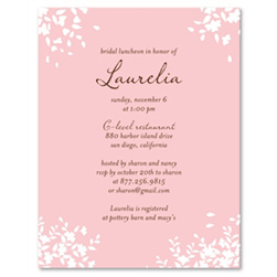 Pink Bridal Shower Cards | Romance Petals (100% recycled paper)