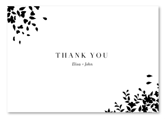 Black Tie Thank you cards | Romance