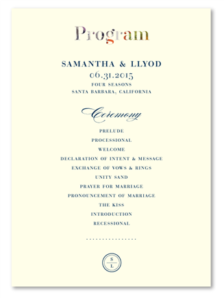 Unique Wedding Programs Romantique by ForeverFiances