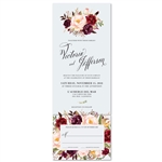 Red flowers bohemian Wedding Invitations | Rose wood