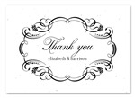 Royal & Sophisticated Thank you cards on Seeded Paper (black and white)