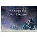 Winter Wonderland Wedding Invitations | Rural Winter Night