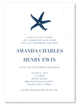 Beach Wedding Invitations on Seeded Paper | Sea Star Adventure Sea Shells