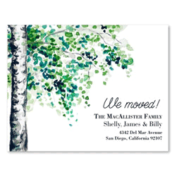 Birch Tree Moving Announcement Postcards