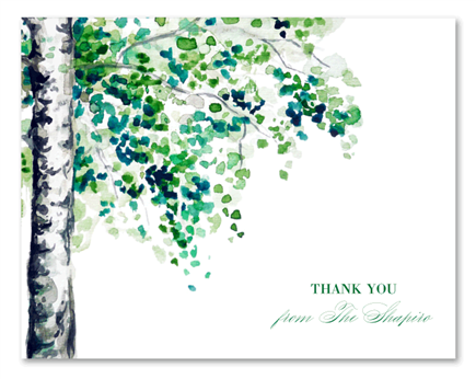 Birch Tree Thank You Postcards