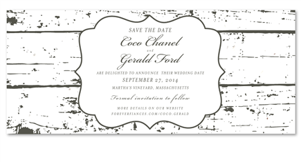 Shabby Chic Wedding Save the Date ~ La Grange (seeded paper)