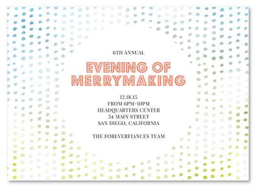 Business Holiday Party Invitations | Shimmery Night