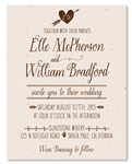 Organic Wedding Invitations with handwritten fonts - Simple Pleasures