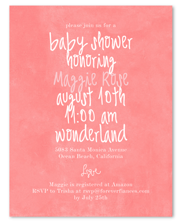 Baby Shower Invitations - So Pink!