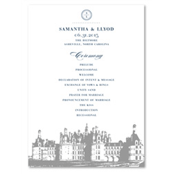 Elegant Wedding Programs Sophisticated Mansion by ForeverFiances