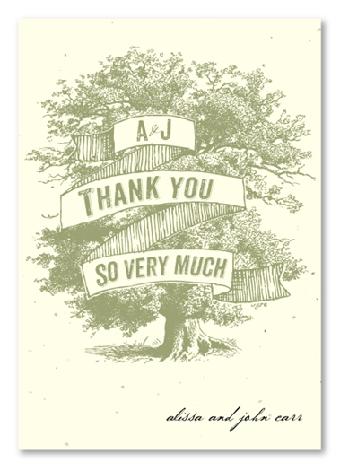 Rustic Tree Thank You Cards | Southern Charm