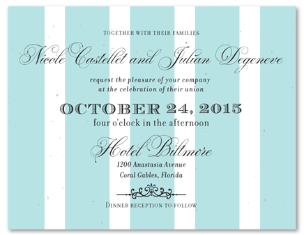 Unique Wedding Invitations ~ Striped Bonbon *plantable